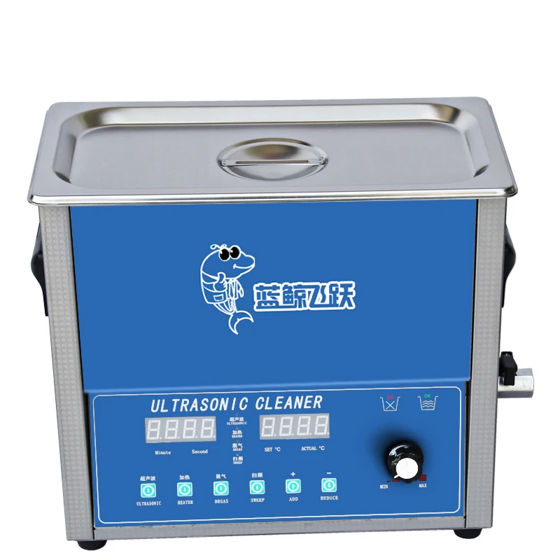 Blue Whale Portable 6.5L Clean Vinyl Record Carburetor Auto Engine Parts Denture Glasses Contact Lenses Ultrasonic Cleaner 6L