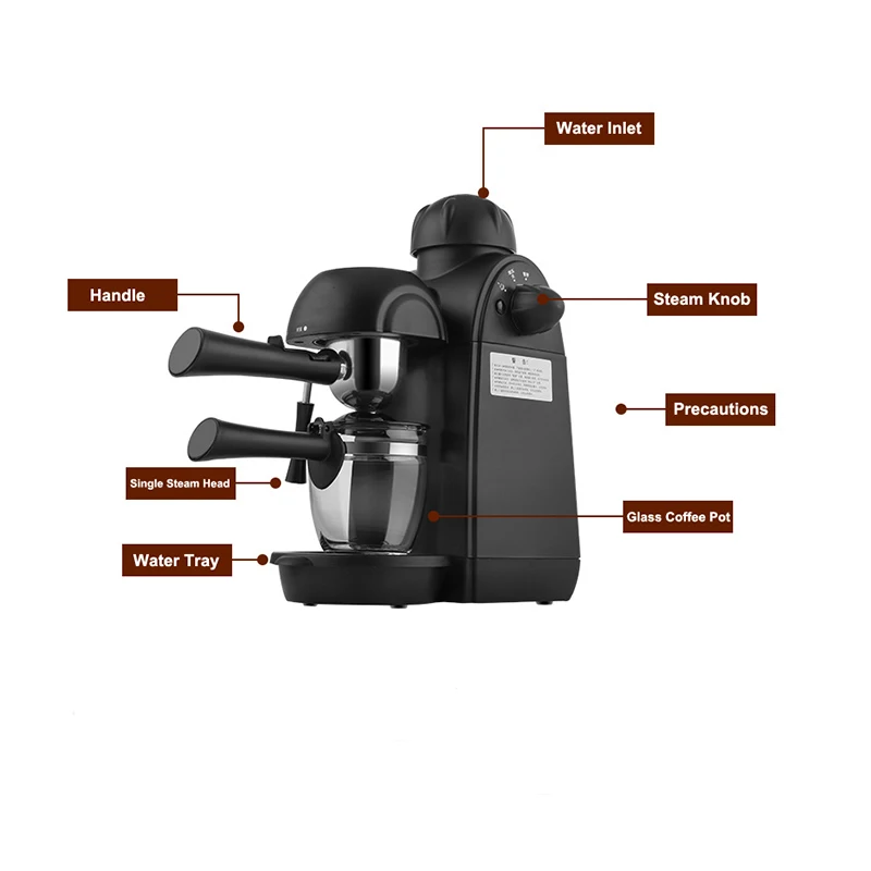 Small With Milk Frother 15 Bar Pump Espresso Coffee Noon East Espreeo Machine