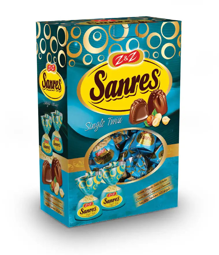 China Chocolate  China Factory Eco-friendly Customized Simple Cream Filled Chocolate in 2 kg box