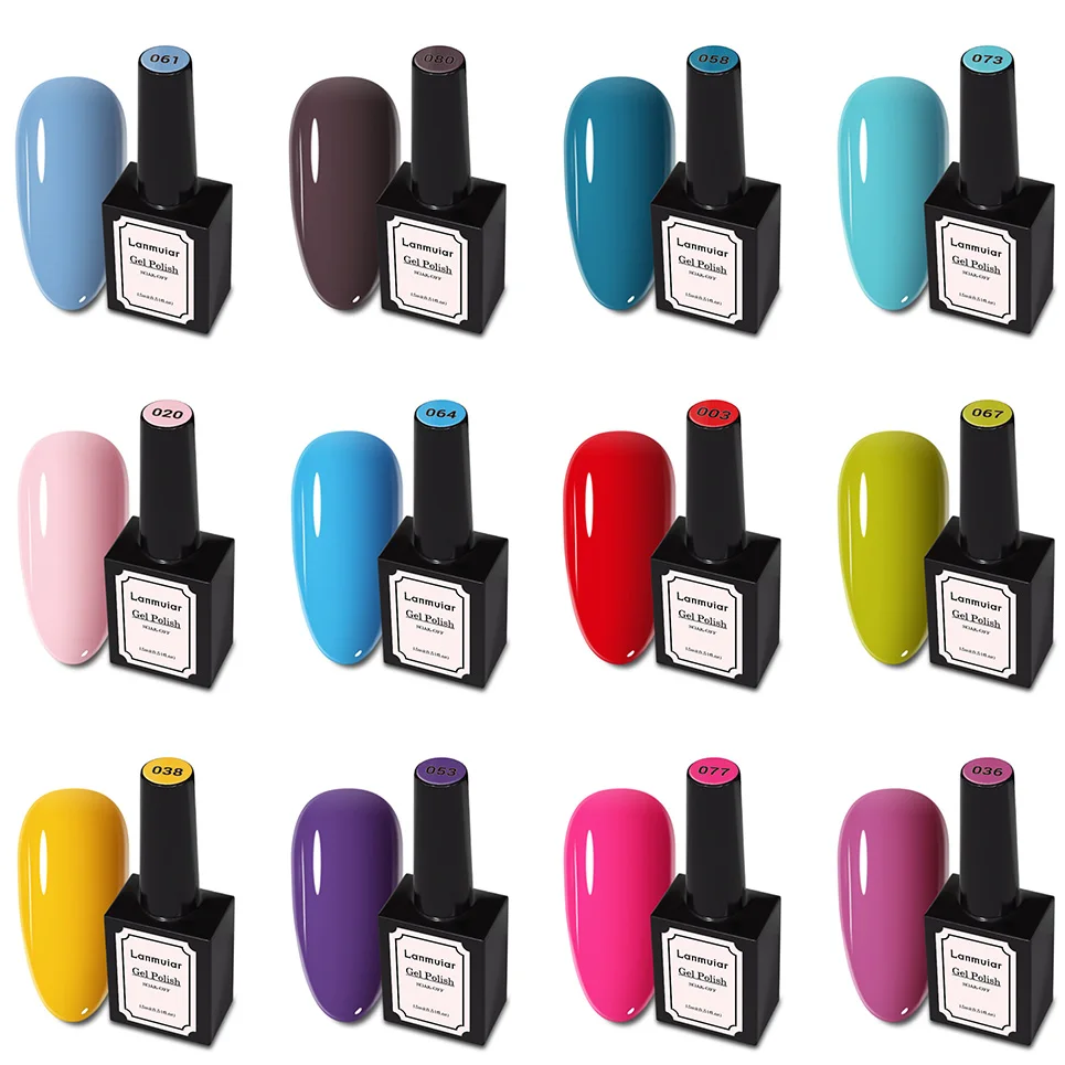 Custom Logo Long Lasting 15ml Gel Polish OEM Soak nail Off Gel Polish Set Wholesale Nail Polish Kit Private Bottle