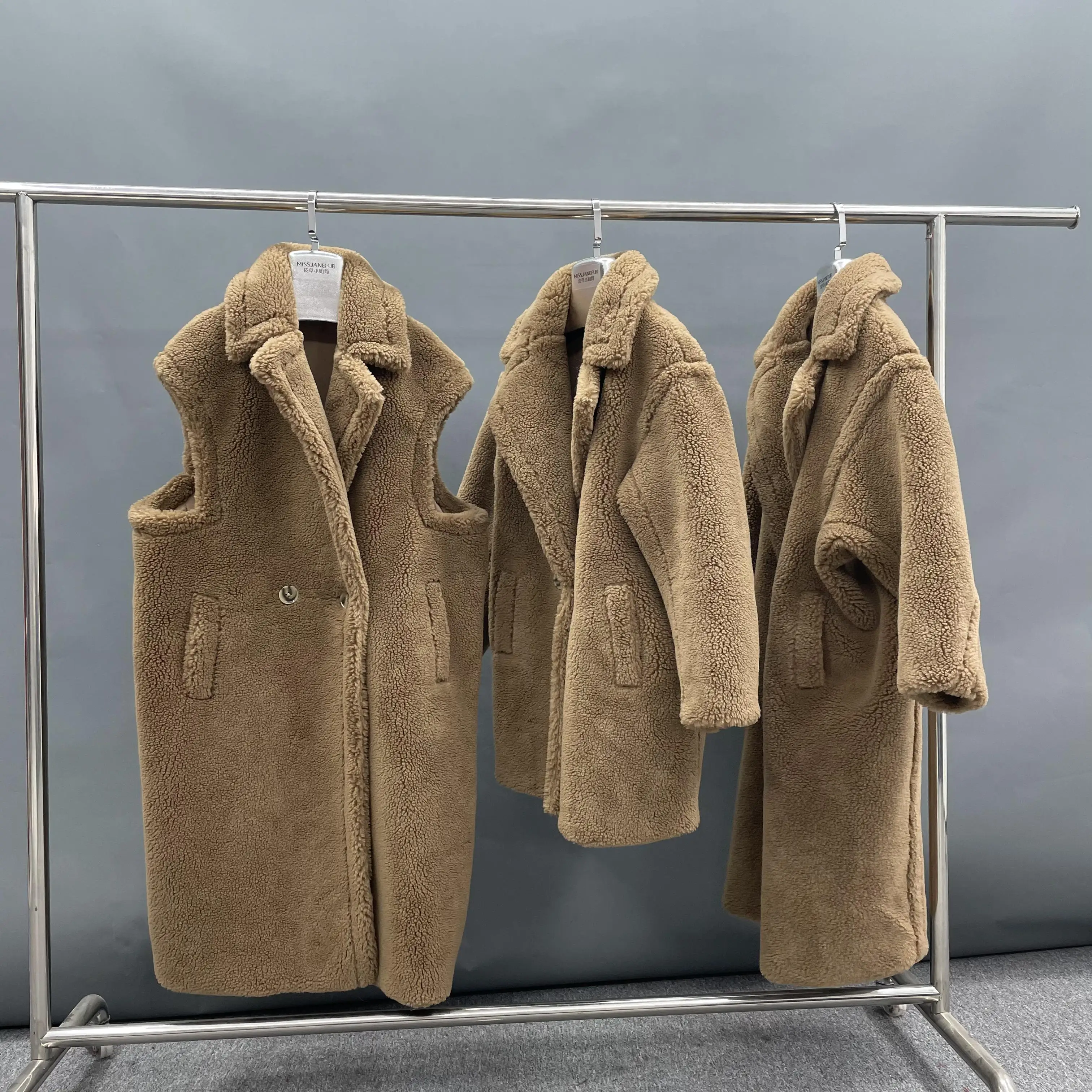 Autumn Winter Teddy Bear Soft Fur Overcoat Female Shearling Teddy Coat