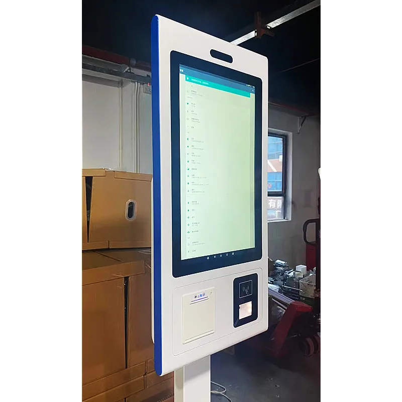 Ультратонкий магазин быстрого питания хлебобулочных изделий принтер для распознавания лиц стол подставка заказа киоск самообслуживания