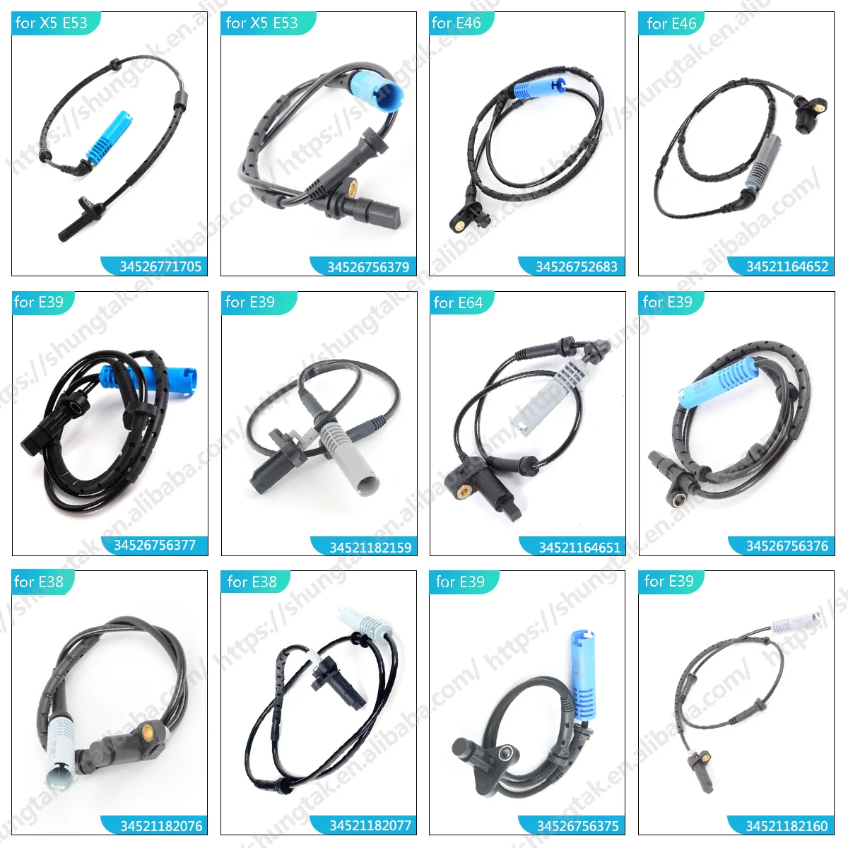 Wheel Speed Sensor ABS Sensor for BMW 3 Series E36 E46 E90 E91 E92 E93 F30 F80 G20 F31 G21 F34 F35 G28 4 Series E36 E46 E90 E91