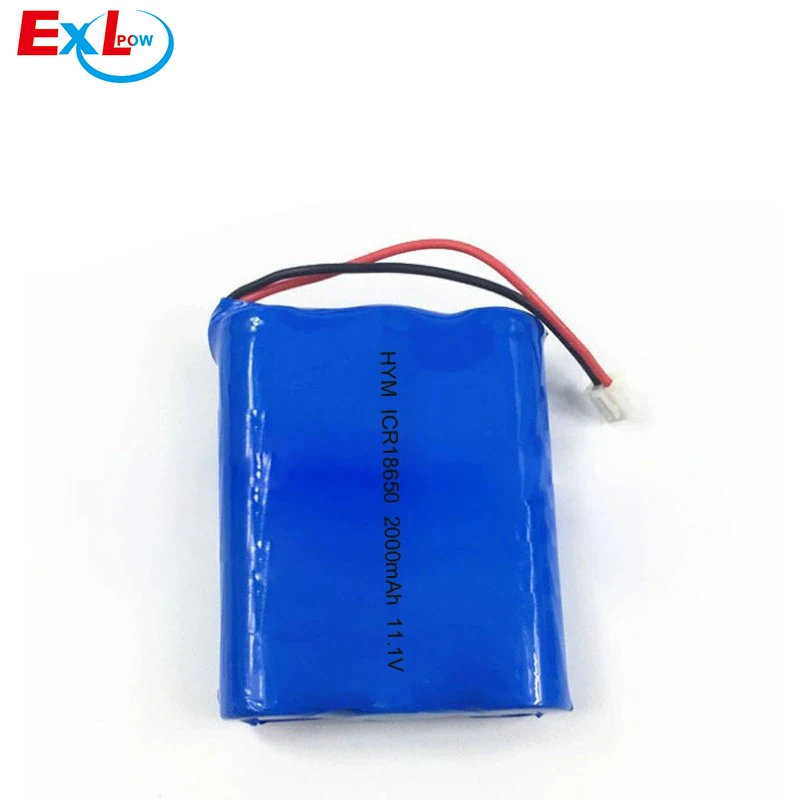 Customized OEM Li-ion battery pack 1200~6000mah 11.1V 12v 18650 battery pack