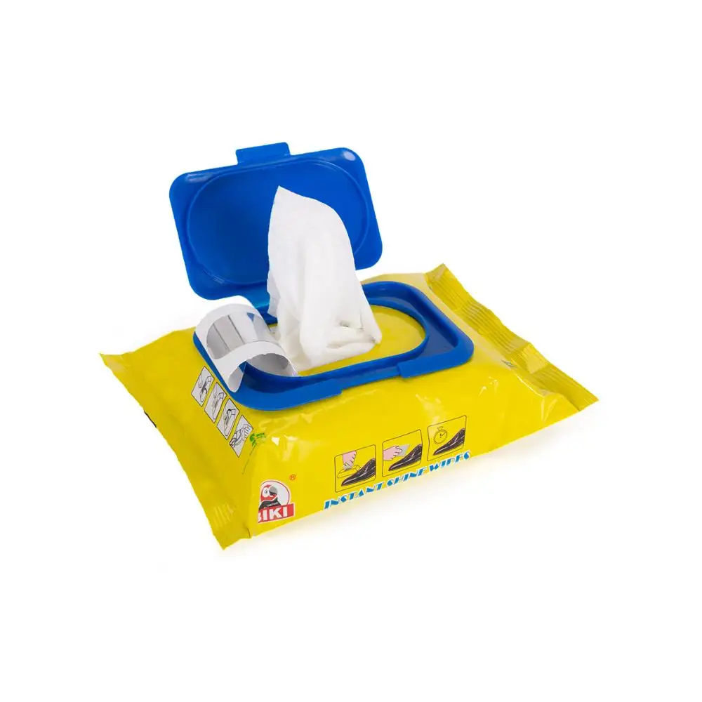 High Quality Factory Supply Wholesale Cheap Price Shoe Shine Wipes Tissu For Leather Instant Quick Shiny BIKI