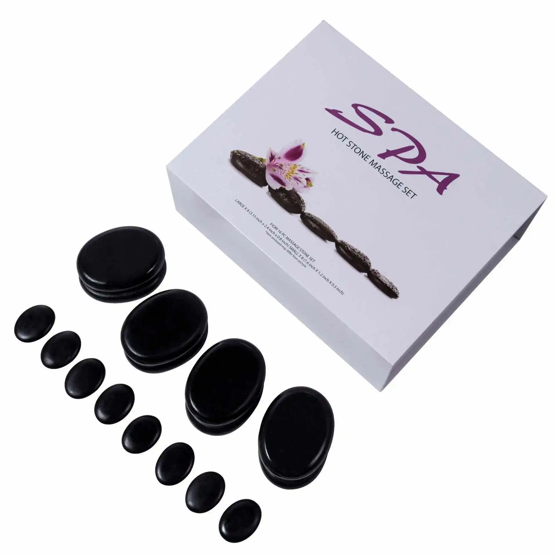 Hot Stones for Massage Set Basalt Massaging Rocks for Spa Warming Therapy Massage