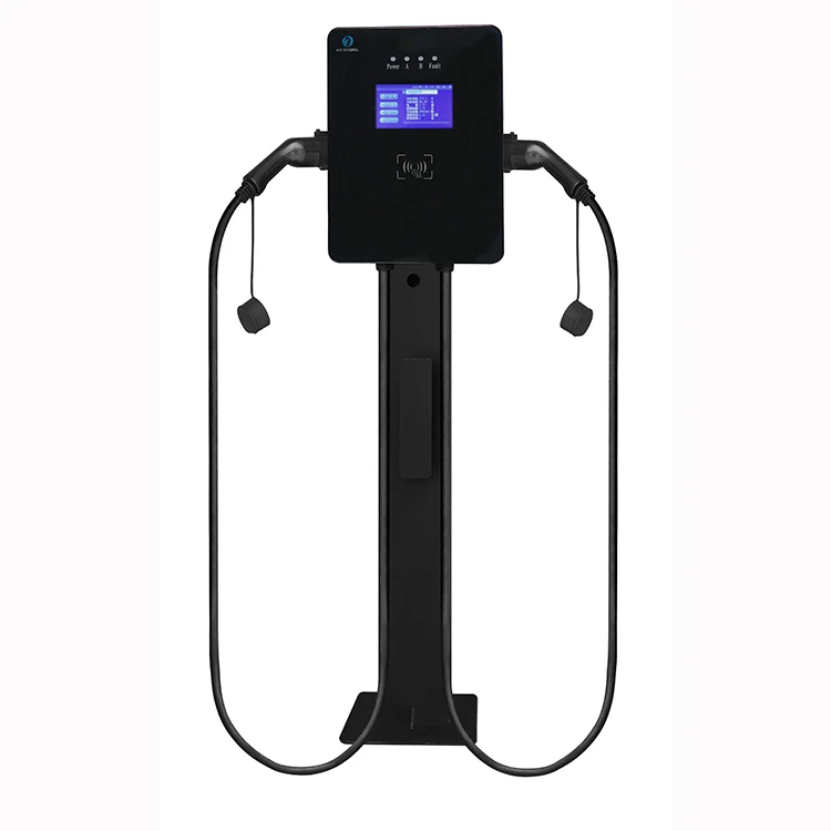 Автомобильное зарядное устройство Wallbox 22 кВт для электромобилей, 2 автомата, Радиочастотная Идентификация, быстрая электрическая зарядная станция, автомобильное зарядное устройство для электромобилей с системой оплаты карт