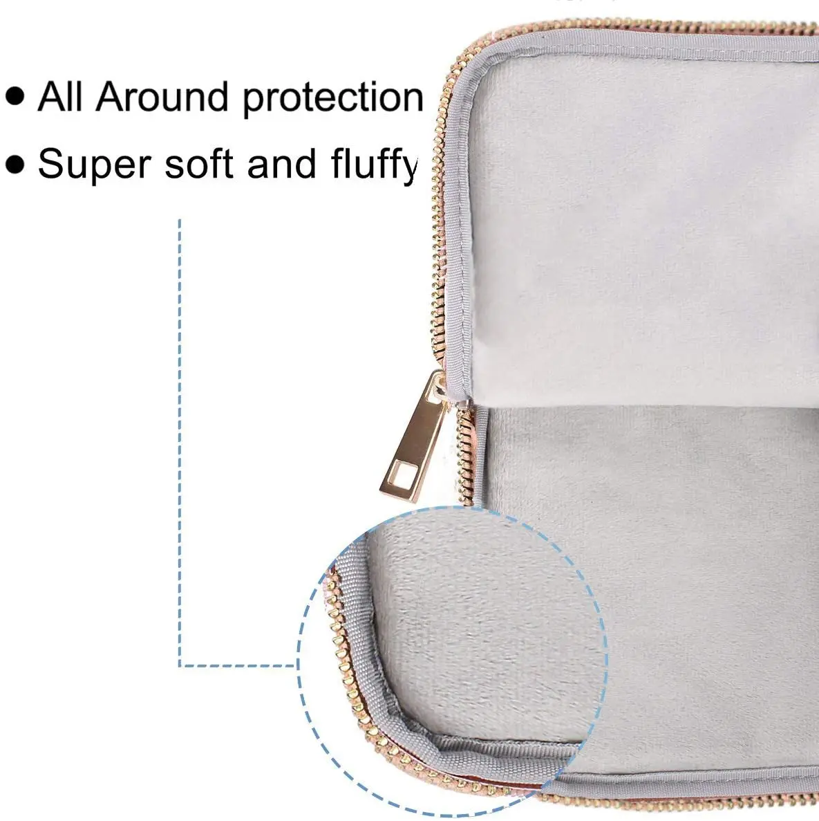 Universal Tablet Sleeve 7 8 9 10  inch rose gold color notebook Pouch bag For ipad laptop sleeve protective cover