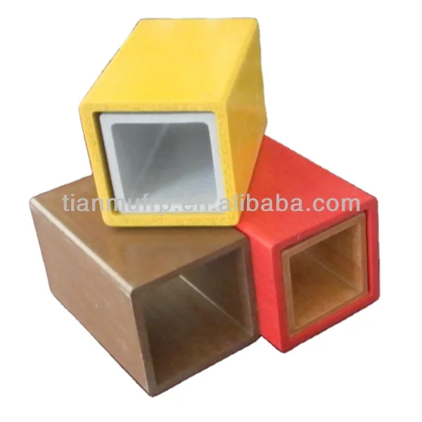 GRP fiberglass pultruded profiles high strength square tube for handrail