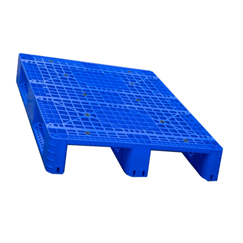 Heavy Duty OEM Single Face/Side Steel Reinforced Durable Use Four Way Entry Industrial Nestable HDPE Euro Plastic pallet