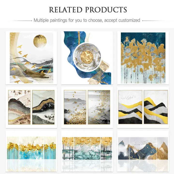 Handpainted Acrylic Modern Flower Design Canvas Painting Wall Decoration Art