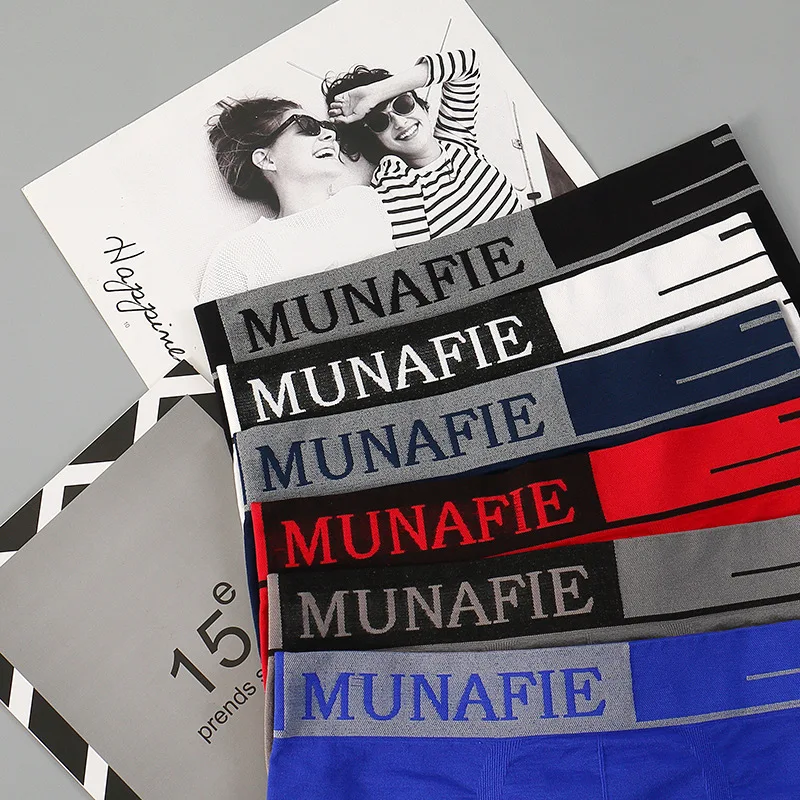 Новые мужские трусы-боксеры Munafie, дышащее высокоэластичное удобное бесшовное нижнее белье от производителя OEM