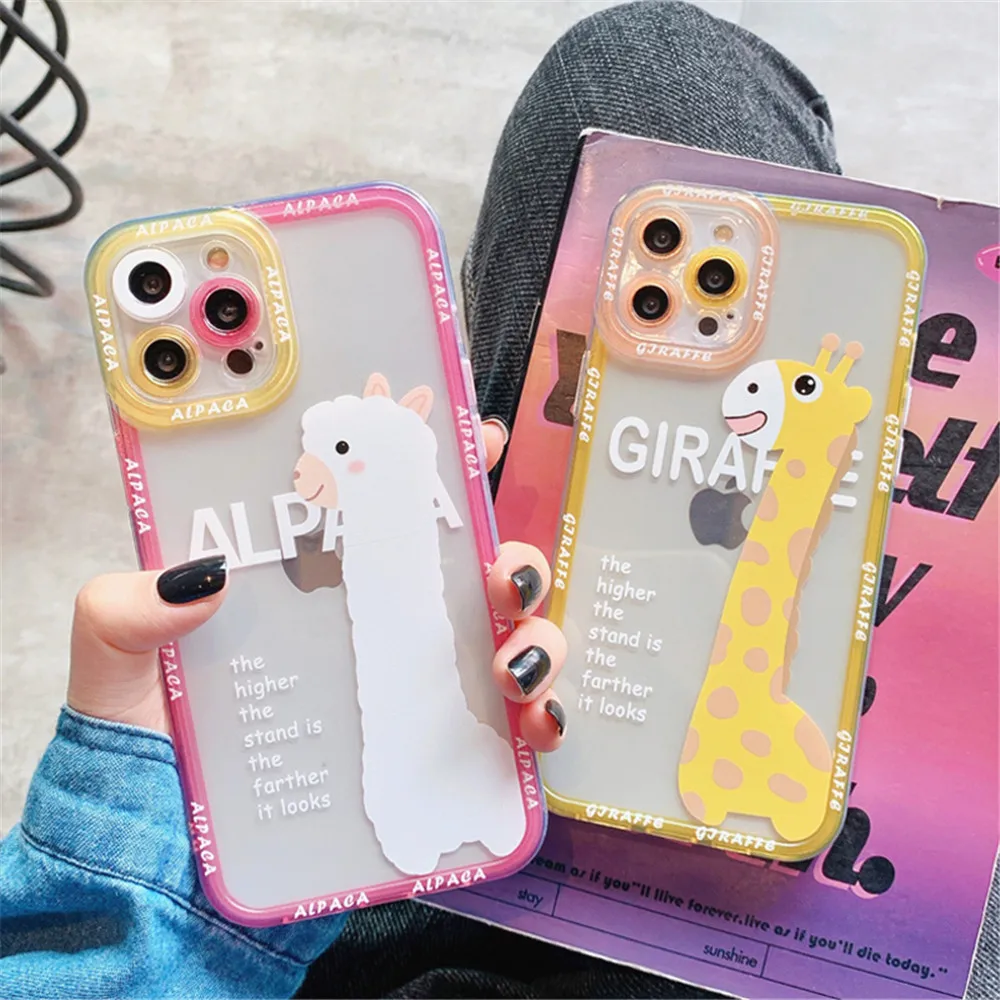 Custom Soft Clear Tpu Cartoon Lens Camera Protection Phone Cover for iPhone 12 11 Xs 13 for iPhone 14 Pro Max Case