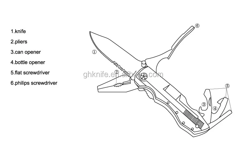 Trade Assurance Plier Stainless Steel Tactical Knife Multitools Survival Multitools Folding Plier