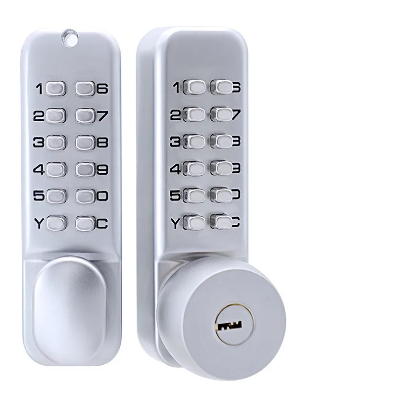 push button replacement lock keyless grill gate lock double lock set for front door