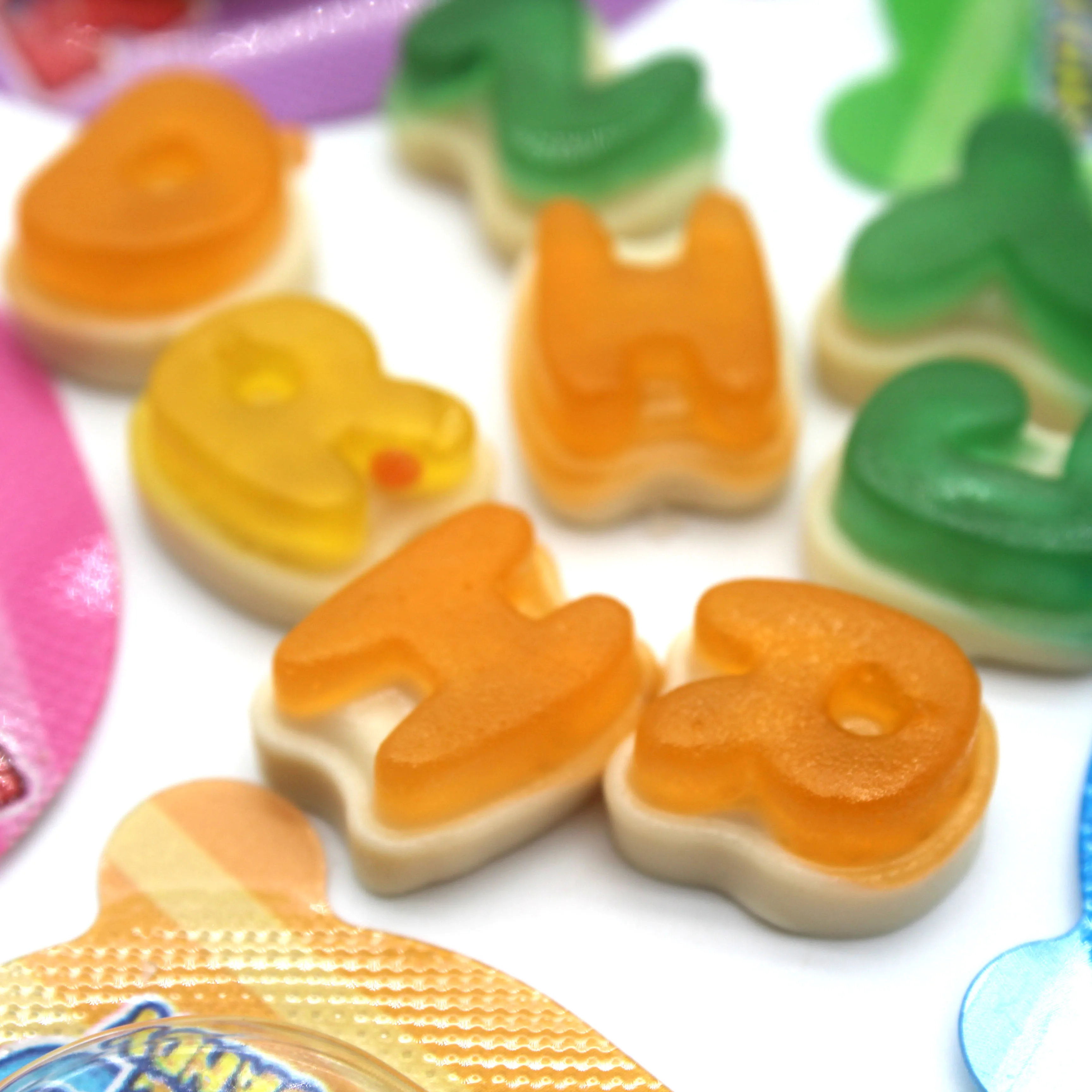 Wholesale Multi Colored Alphabet Shape Soft Gummy Candy Fruit Jelly Candy Alphabet Gummies For Kids