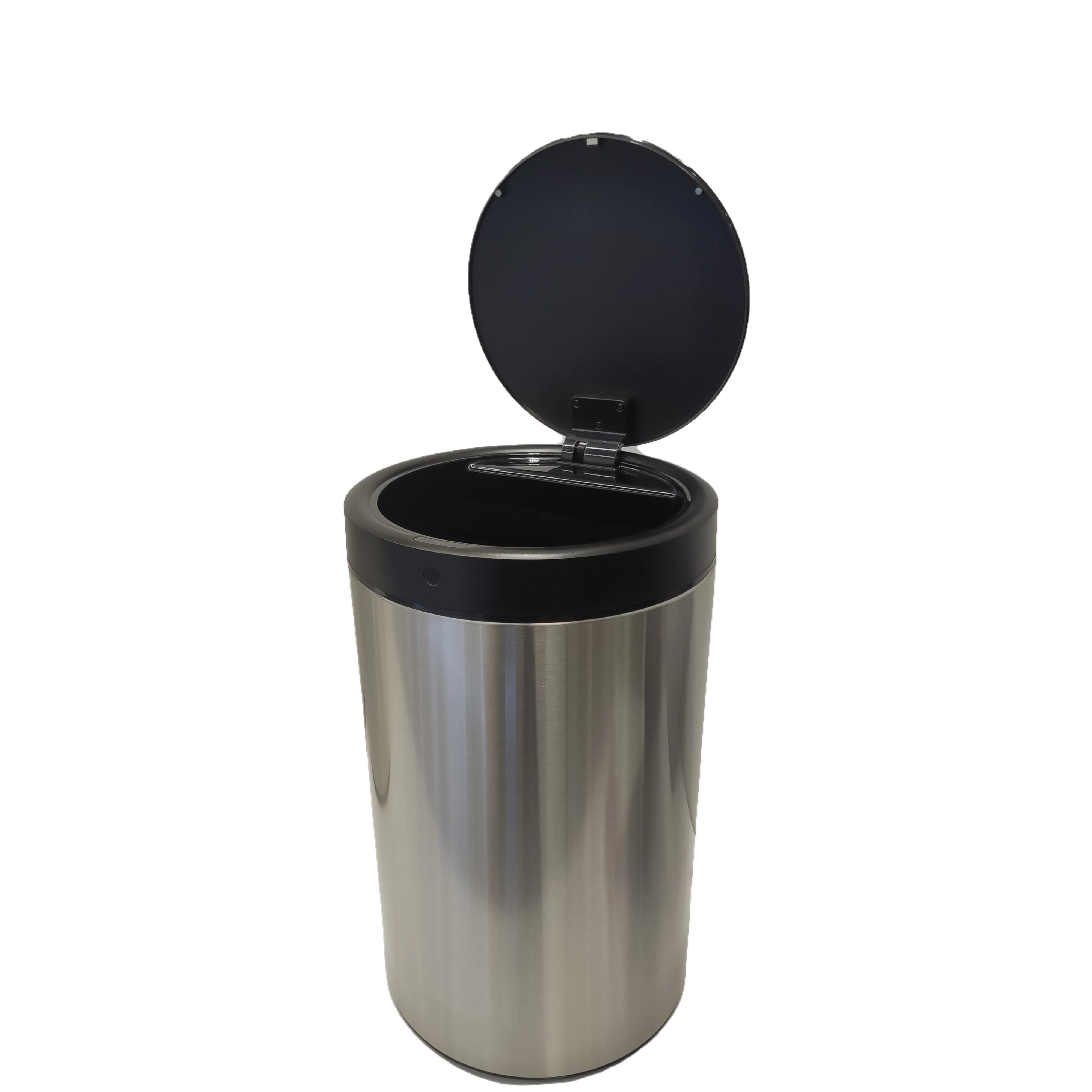 ZR-30S 8Gallon Round Household Trash Can Smart Sensor Waste Bin Minimalism Kitchen bins with black white silver color