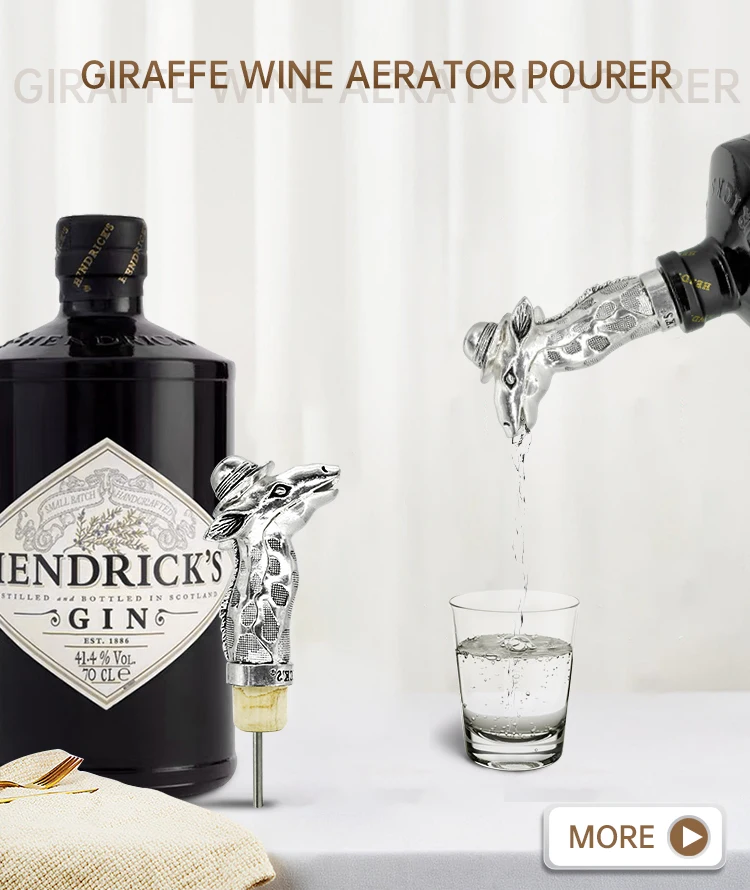 Creative Animal Metal Wine Stopper Red Wine Sealing Stopper Bar Accessories Wedding Wine Pourer Silvery Champagne Stopper