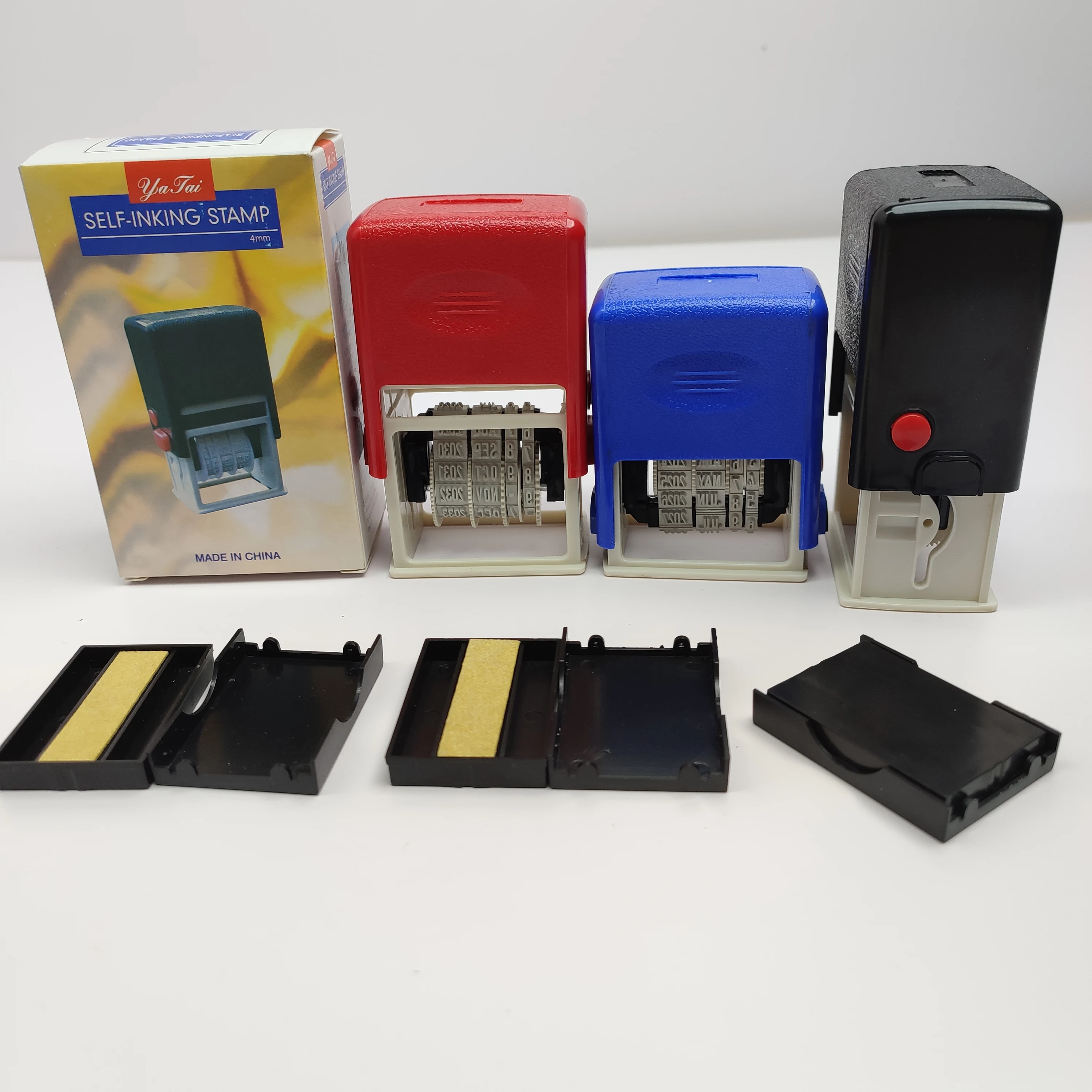 Expiration Date Code Stamps Plastic DIY Self Inking Rubber Stamp Office Self Inking Date Stamp