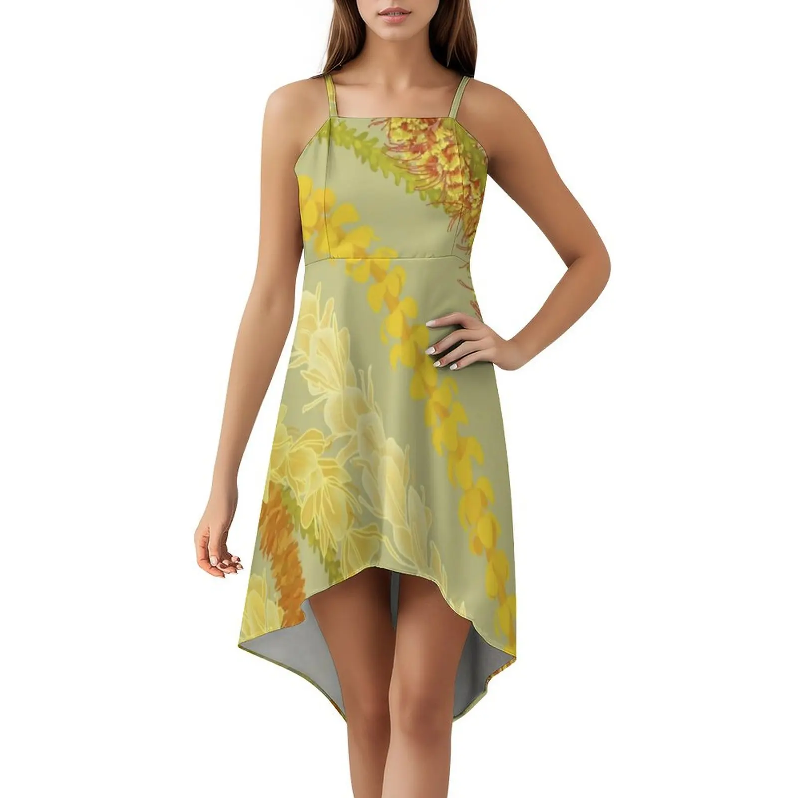 2024 Latest Models Polynesian Elei Tribal Design Custom High Quality Fashion Trendy Casual Sexy Women Dovetail Skirt Dress