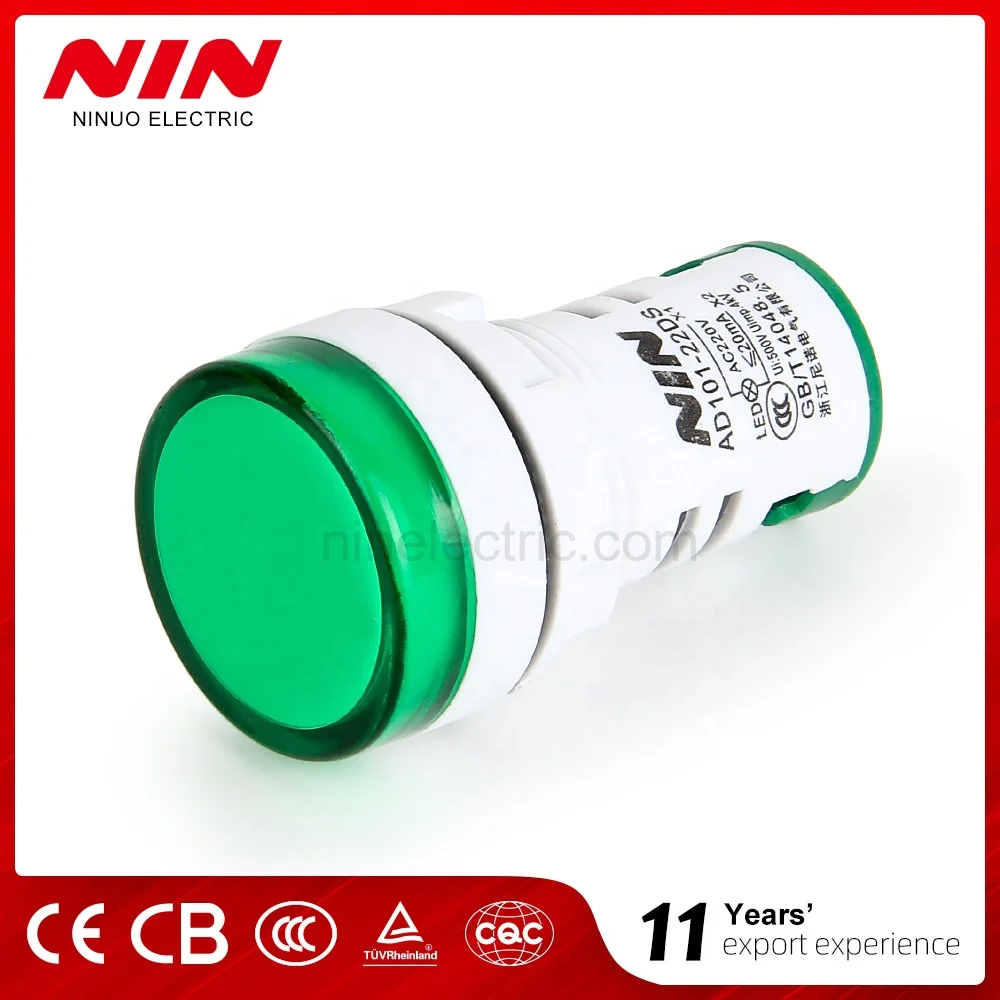 Nin hot sale 22mm AD16-22DS 6-380V high quality industrial pilot light signal lamp indicator light color white body