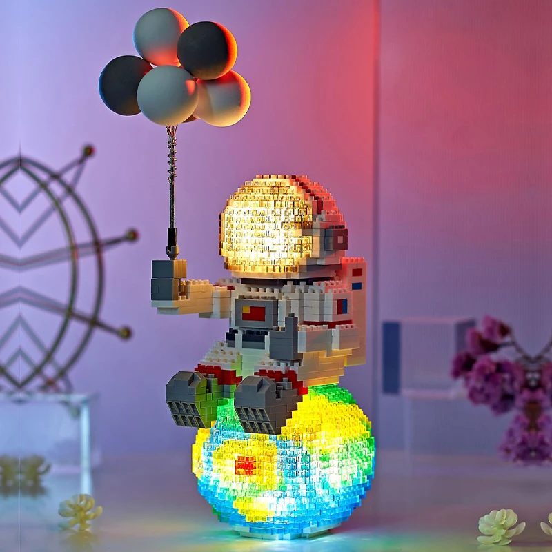 Mini Micro Rocket Building Blocks Space Moon Satellite Astronaut Diamond Bricks Constructor Toys for Children Christmas Gifts