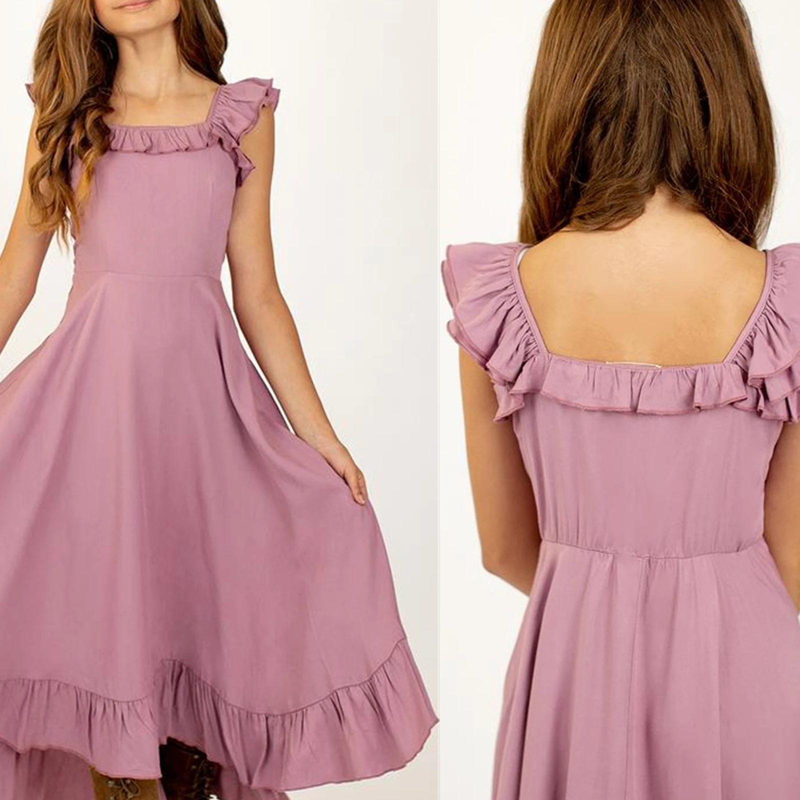 Custom Wholesale Kids Wear Vendor Designers Summer Children Girl Clothing Girls Dress Kids Clothes Long Dress