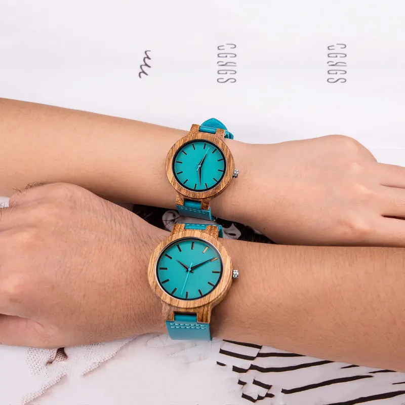 DODO DEER D08 blue wooden watch male couple cross-border e-commerce student wooden watch female creative gift watch