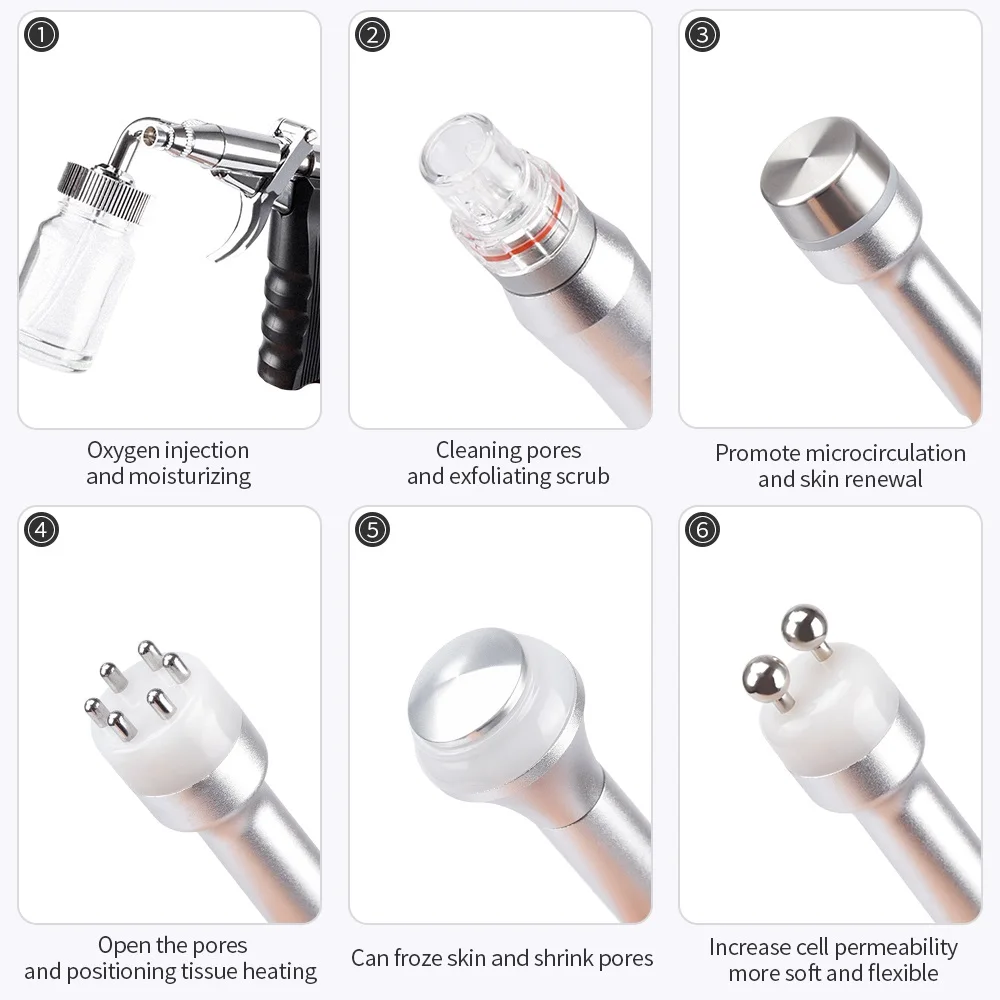 upgrade 6in1 Hydra Dermabrasion Aqua Peel Clean Skin Care BIO Light RF Vacuum Face Cleaning Hydro Water Oxygen Jet Peel Machine