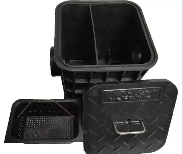 Plastic Oil Water Separator For Kitchen Sink Black Grease Trap