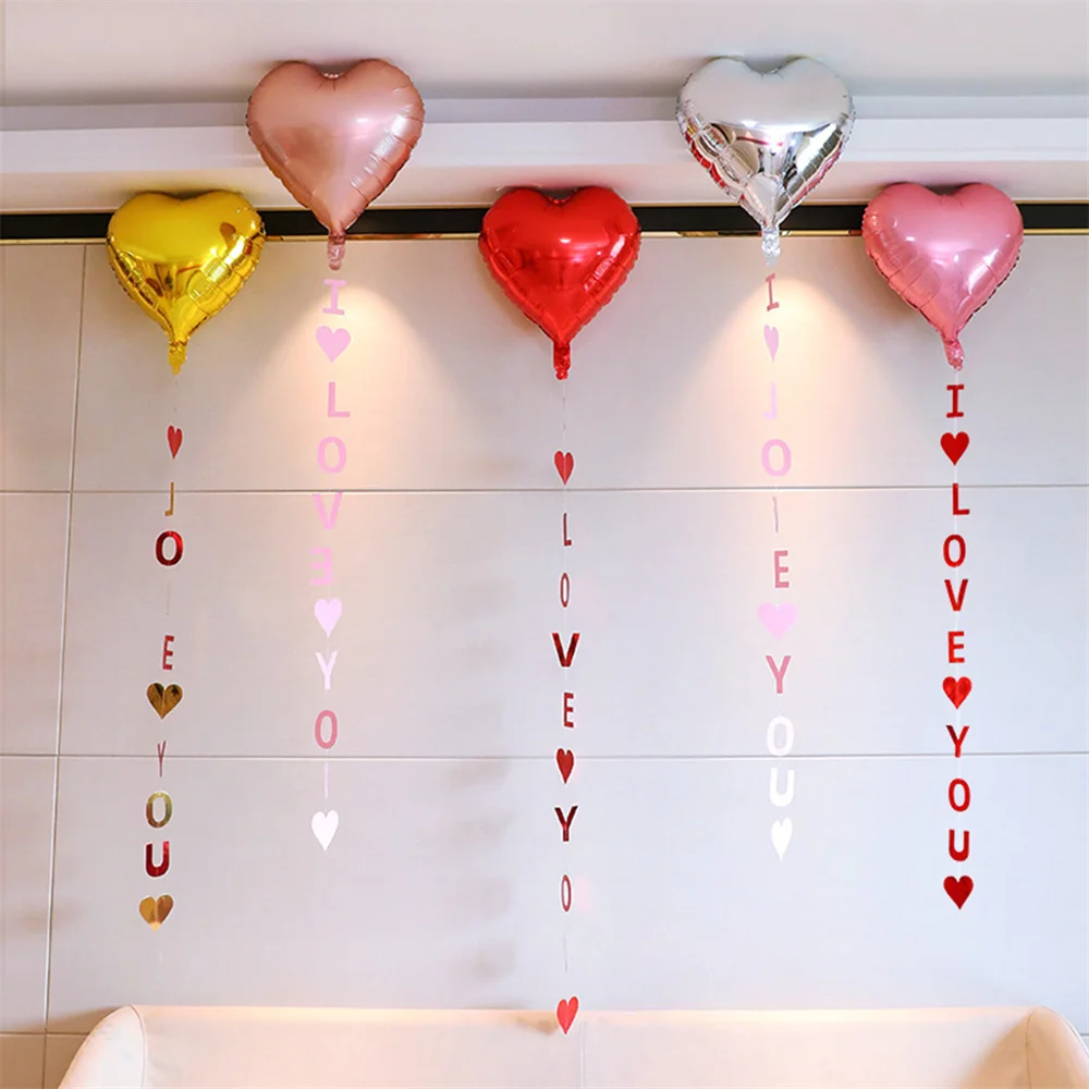 Helium Foil Balloons, 18 Inch Heart Shaped  Decorations Birthday Wedding Party Balloons//