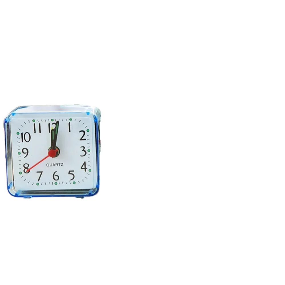 Alarm Clock Square Portable Plastic Table Clock Battery Operated Bed Clock for Student Adult Morning Call(Green)