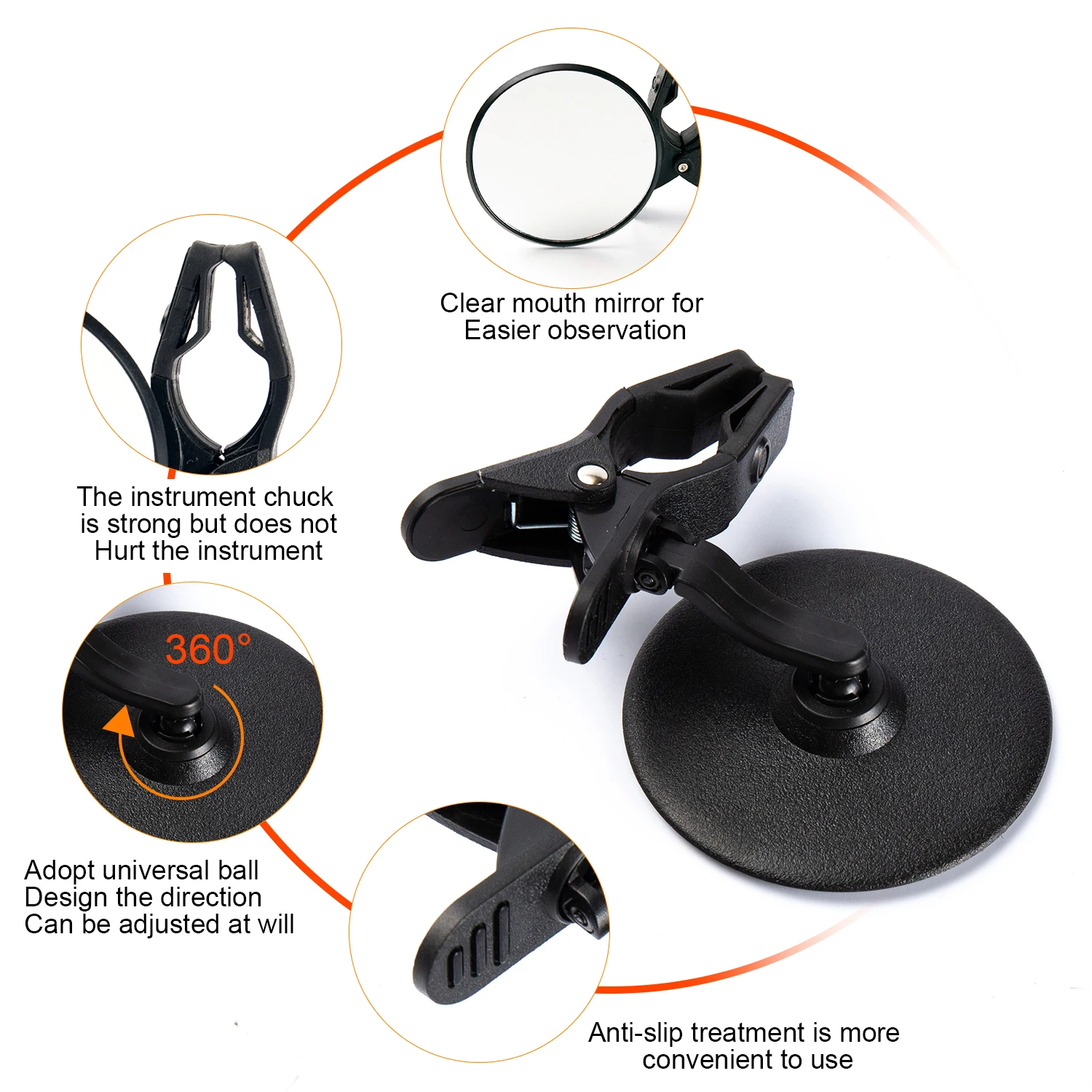 Factory Sale Rotatable MirTra Small Embouchure Training Device Mirror For All Brass Instruments Trumpet Trombone French Horn