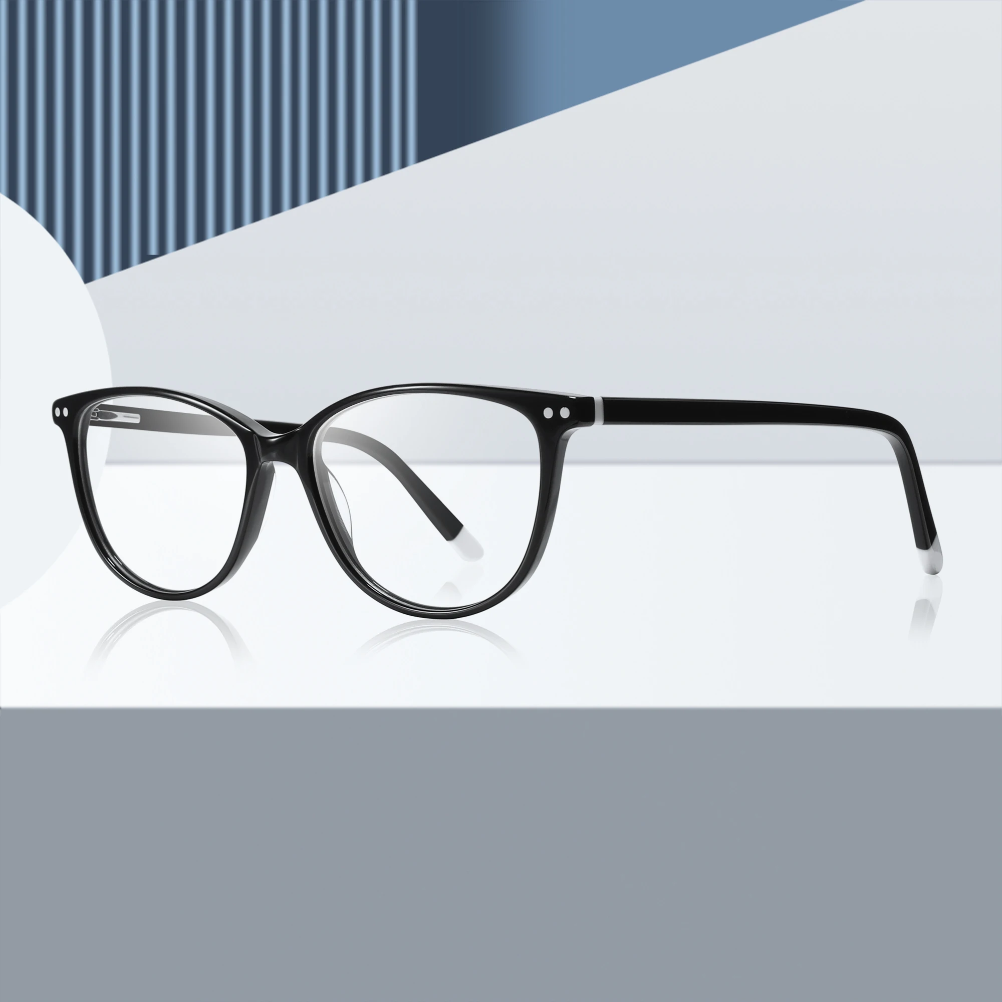 CONCHEN famous brand eyeglasses frames good custom logo frames AC blue blocking lenses online in china