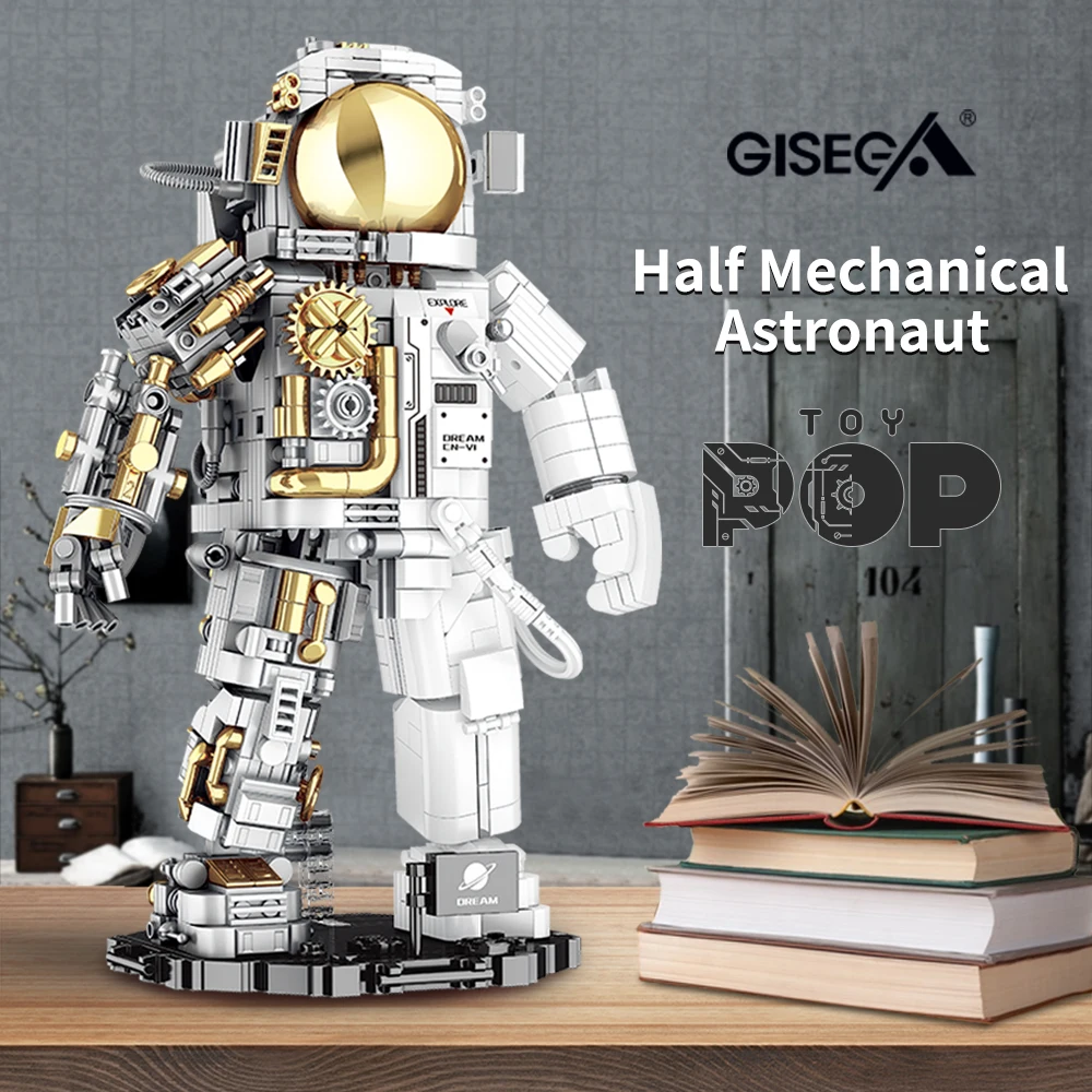 Space-Themed Educational Plastic Stem Toy Assembled Astronaut Decoration Model Children Boys Chinese Building Blocks Set Gift
