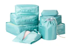 7 in 1 set lightweight Travel Luggage Organizer Bags compression packing cubes with shoes bag and cosmetic bag