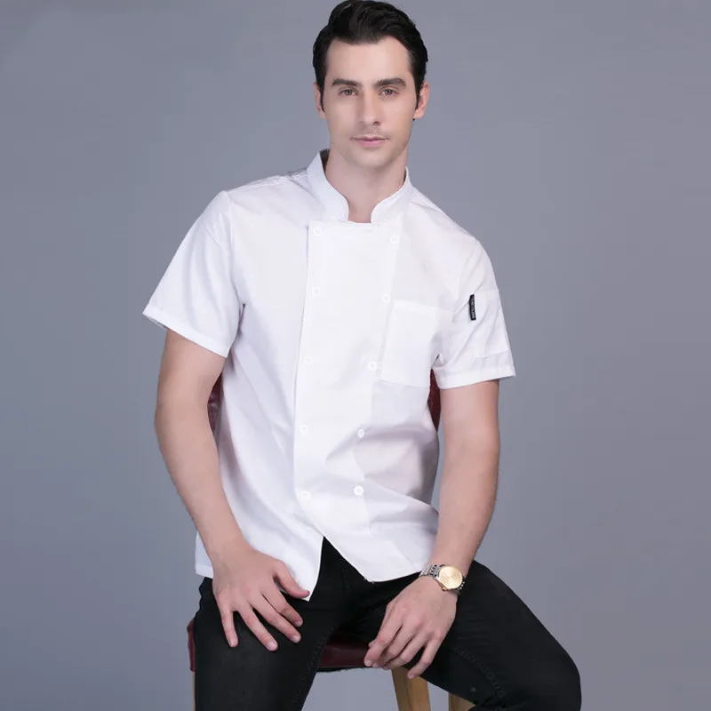 Cheap Design Italian Cook White Kitchen Men Chef Uniform Jacket (62519436631)