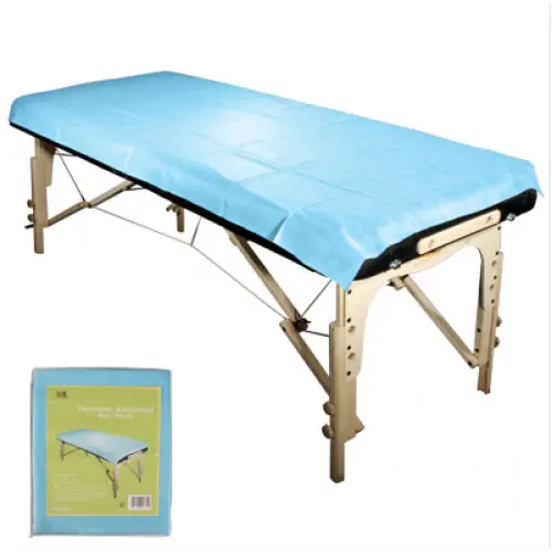 blue disposable massage bed sheet 45 gsm pp pe non woven fabric