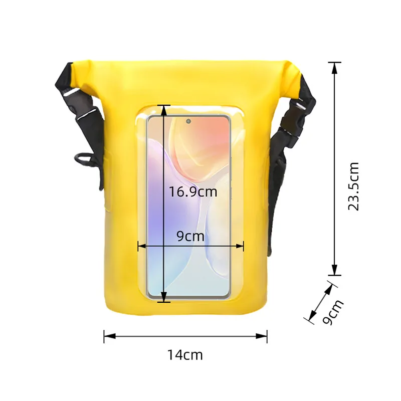 2024 New Style Waterproof Dry Bag 2.5L Waterproof Roll Top Foldable Touch Screen Phone Keeps Gear Dry Bag