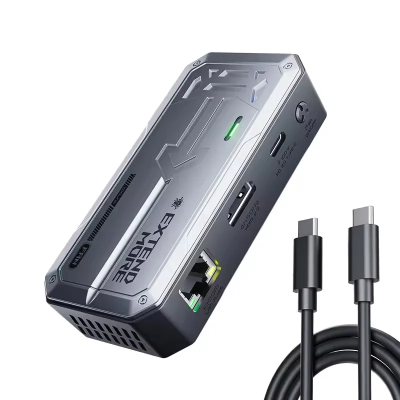 Type C Adapter 6 In 1 Docking Station 100w Pd Fast Charge Usb C Hub 4k/60hz 1000mbps Ethernet For Macbook Pro Ipad Laptop