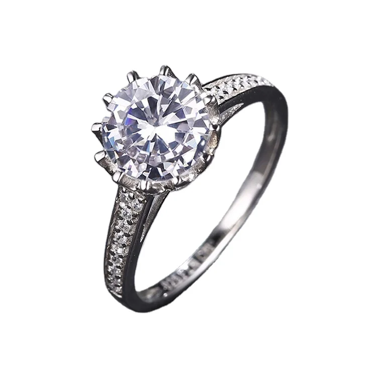 
Seven A jewelry SAR55030 Engagement Diamond Solitaire Platinum Silver 5a Cubic Zirconia Round Crystal Ring For Women 