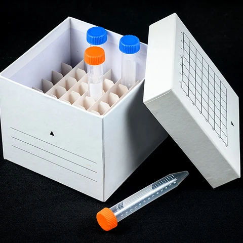 Lab Cryogenic Storage Boxes Cardboard Storage Freezing Box For Cryo Tube
