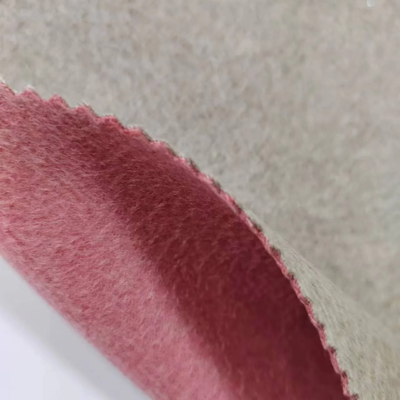 800G 90Wool 10cashmere High quality water ripple Double-sided different colors wool fabric