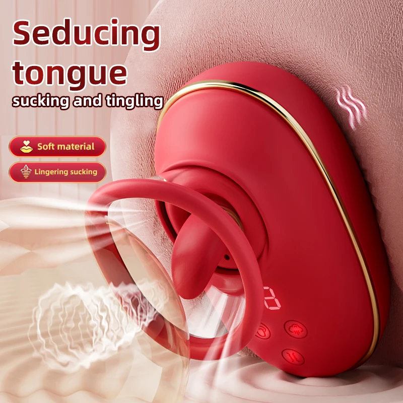 HG 2024 new design women female silicone massager egg sex toy women bed breast sucking machine tongue vibrator nipple sucker