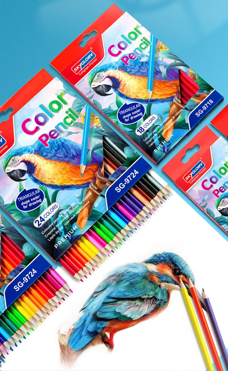 Wholesale Hot Sales Colored Pencils Multi-color Wooden Free Erasable Colour Pencil