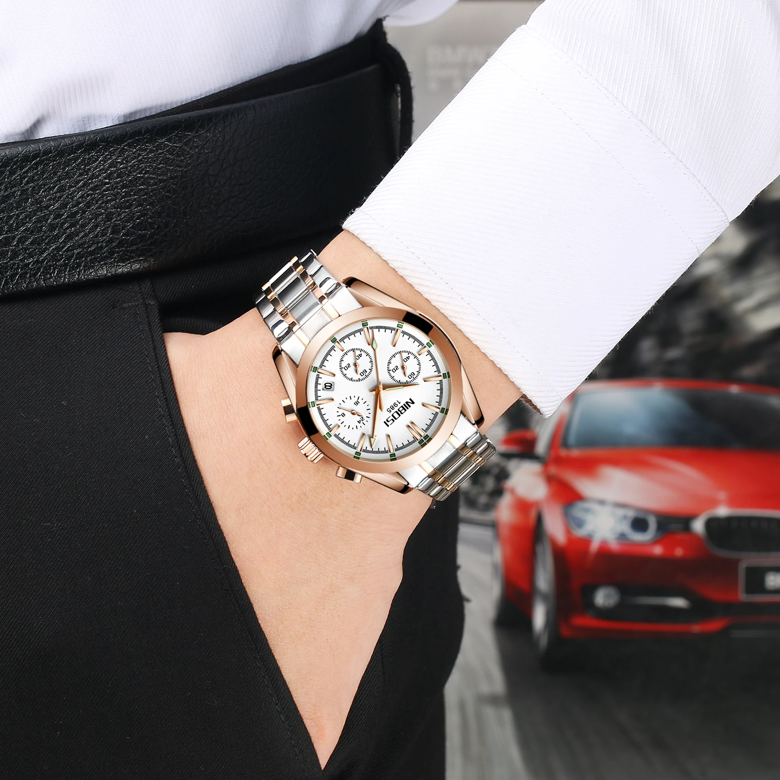 NIBOSI NI2310 Minutes Seconds Hours Dial Quartz Watch