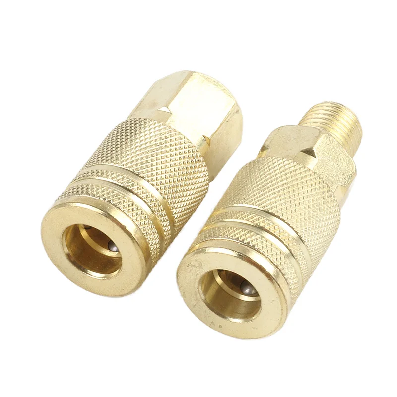American Quick Connector 1/4NPT Tapered Thread Inner Outer Wire Teeth European Connector Fittings New Condition Brass Material