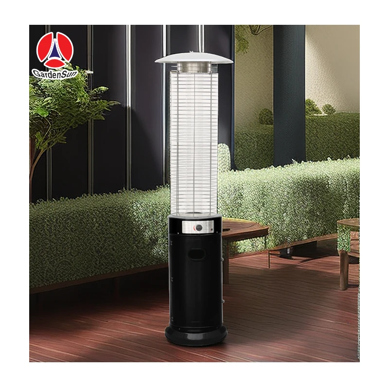 Прямая поставка с завода Gardensun газовый уличный огненный стеклянный трубчатый древесный гранулятор обогреватель для патио