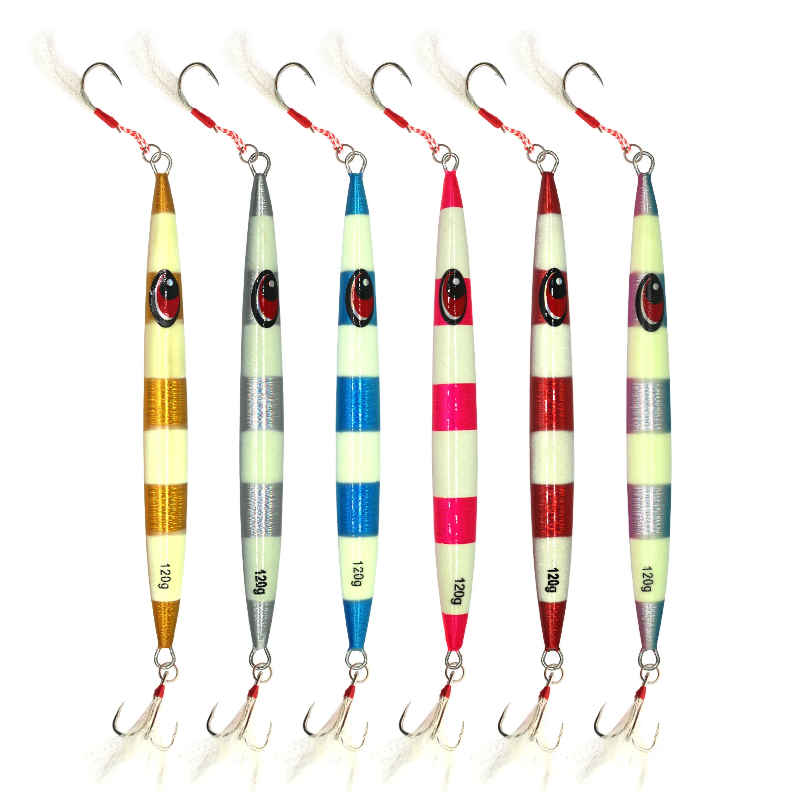 Fishing lure Wholesale De Pesca  Luminous Vertical Saltwater Metal Fast Sinking Metal lure Jigging Lure