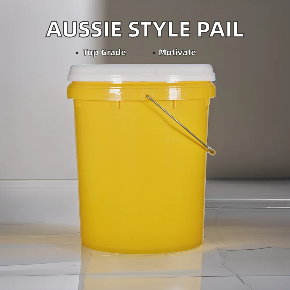 Australian Style Plastic Bucket Pail with Lid and Handle Economically Priced for Food Drums Pails & Barrels